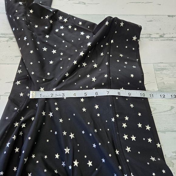 Terez - Black Silver  Mini Star Foil UpLift Leggings - Size XLarge EUC - Picture 8 of 11